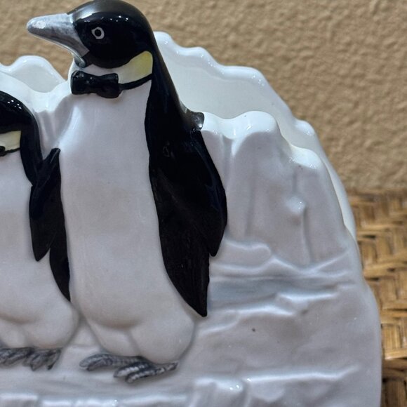 Vintage Otagiri Penguin Themed Ceramic Napkin Holder - Picture 2 of 8